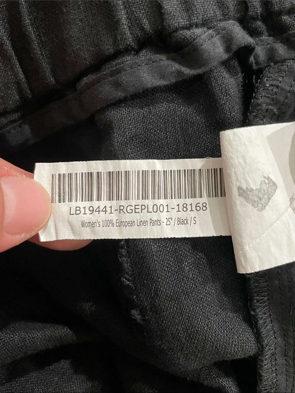 Quince 100% European Linen Black Pants Size Small